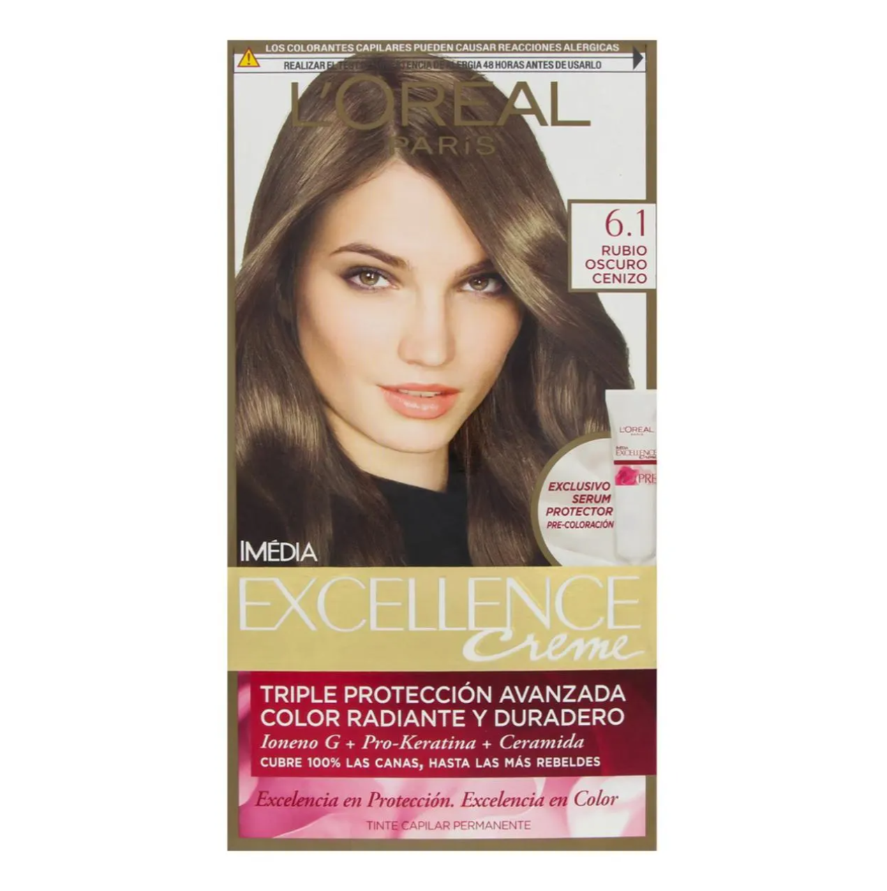Tinte para cabello Excellence L'Oréal Paris 6.1 Rubio Oscuro Cenizo